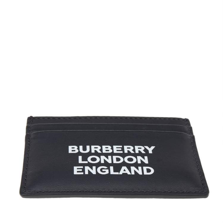 مملوكة مسبقًا Burberry Black Leather Card Holder 