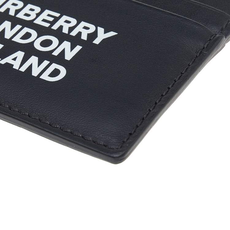 مملوكة مسبقًا Burberry Black Leather Card Holder 