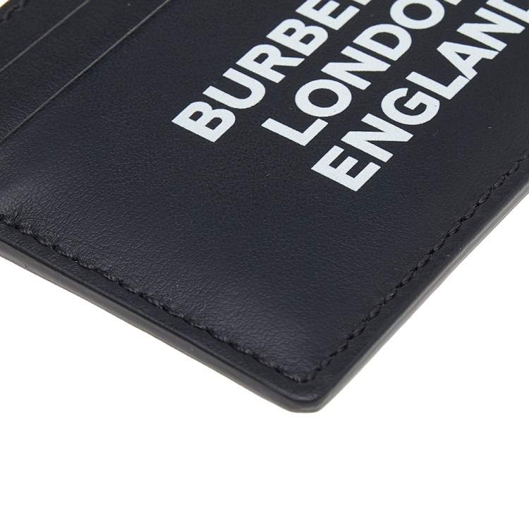 مملوكة مسبقًا Burberry Black Leather Card Holder 