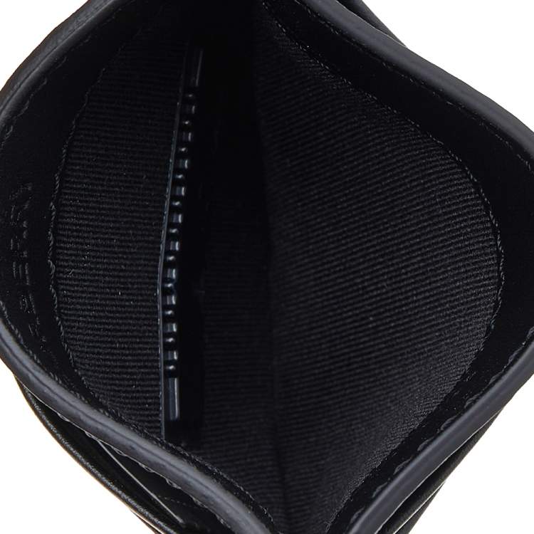 مملوكة مسبقًا Burberry Black Leather Card Holder 