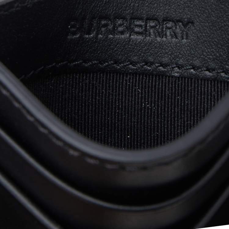 مملوكة مسبقًا Burberry Black Leather Card Holder 