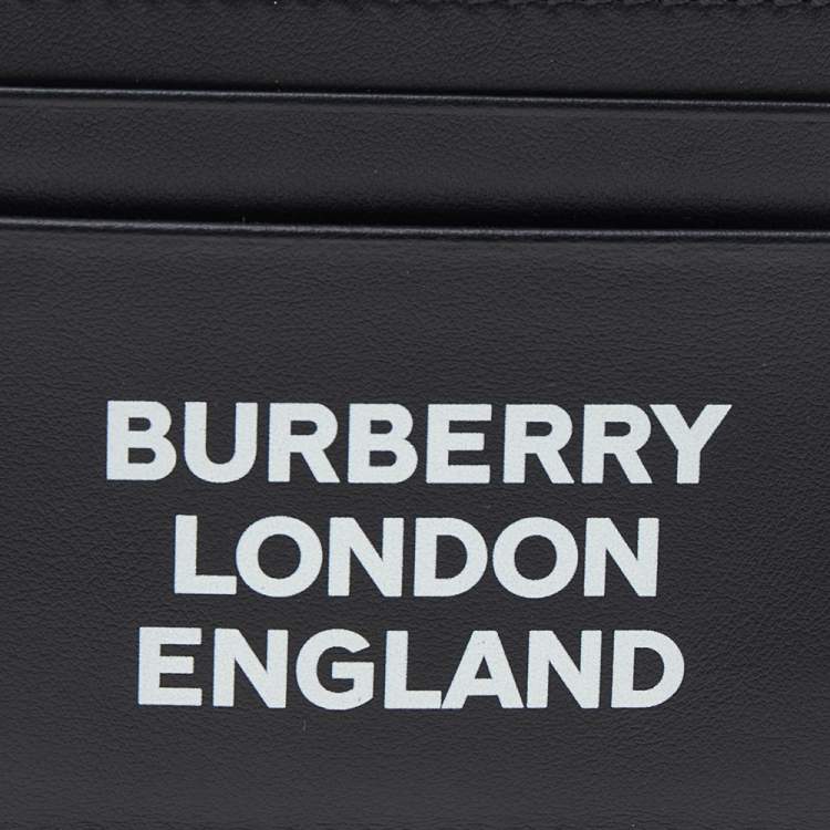 مملوكة مسبقًا Burberry Black Leather Card Holder 
