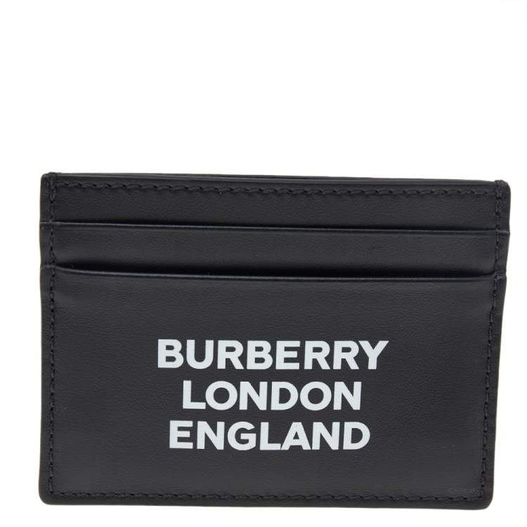 مملوكة مسبقًا Burberry Black Leather Card Holder 
