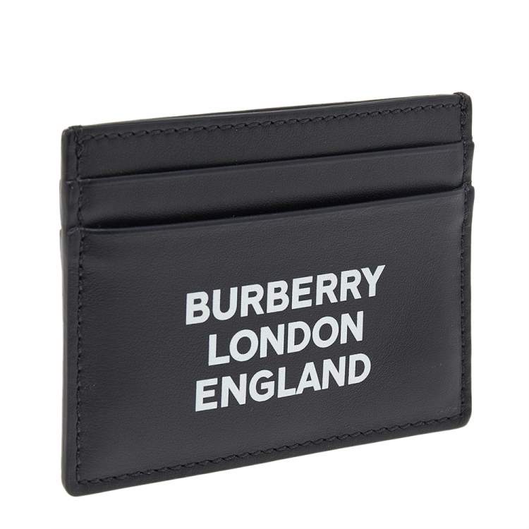 مملوكة مسبقًا Burberry Black Leather Card Holder 