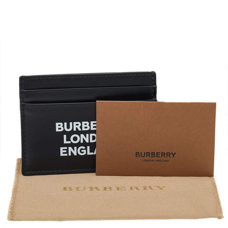 مملوكة مسبقًا Burberry Black Leather Card Holder 