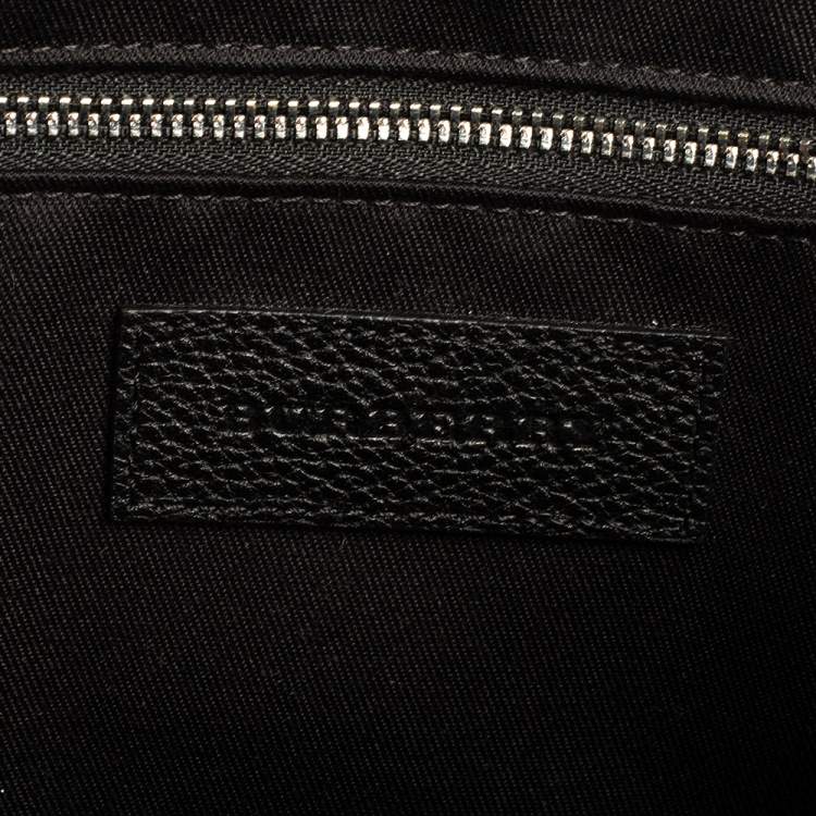 Pre Owned Burberry Black/Blue Check PVC and Leather Large Burleigh Messenger Bag