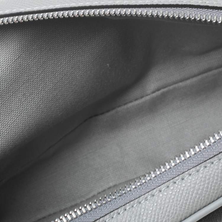 Pre Owned Burberry Grey Leather and Nylon West Belt Bag