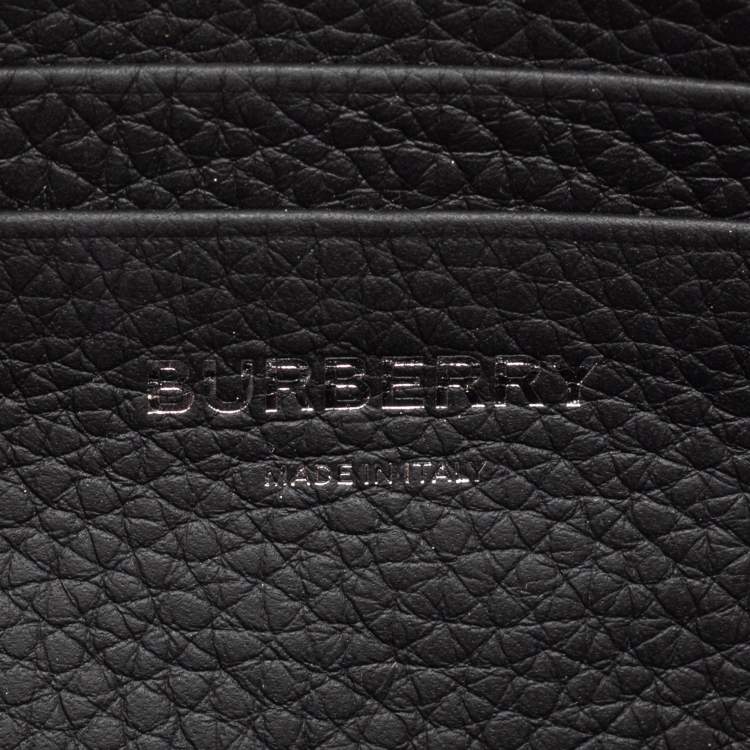 Pre Owned Burberry Black Leather Pocket  Belt Bag