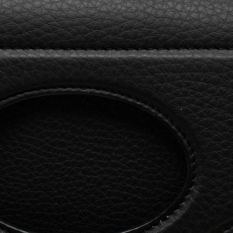 Pre Owned Burberry Black Leather Pocket  Belt Bag