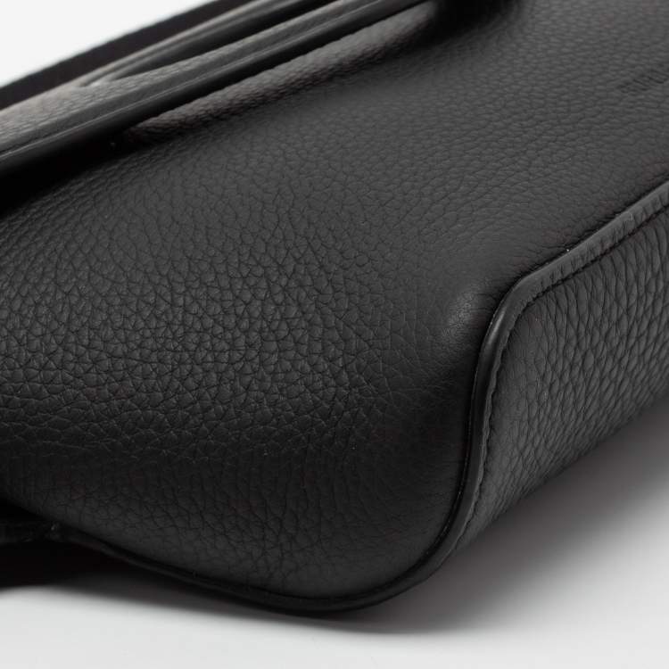 Pre Owned Burberry Black Leather Pocket  Belt Bag