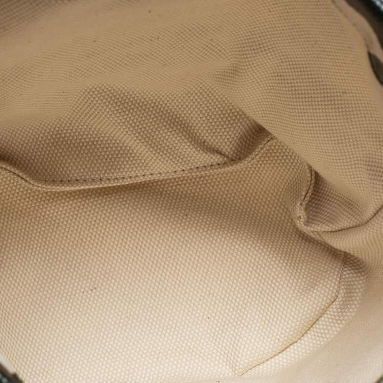 Pre Owned Burberry Green Camouflage Coated and Canvas Phoebe Drawstring Pouch