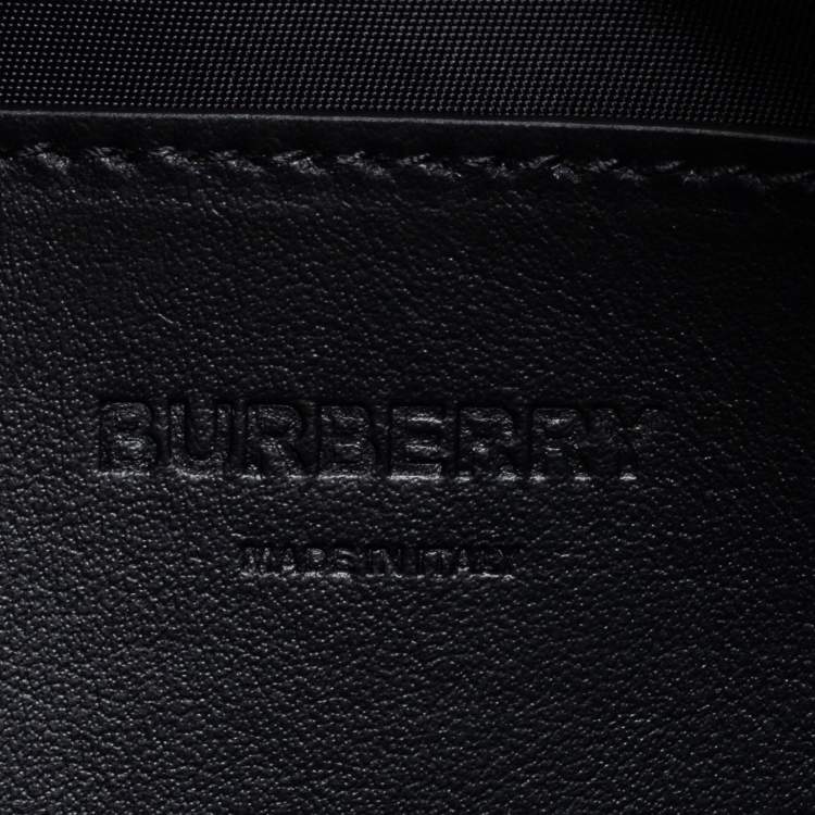 Pre Owned Burberry Black Quilted Canvas and Leather Paddy Crossbody Bag