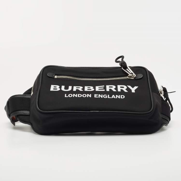 مملوكة مسبقًا Burberry Black Nylon and Leather West Belt Bag 