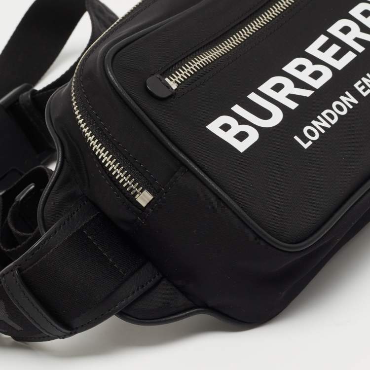 مملوكة مسبقًا Burberry Black Nylon and Leather West Belt Bag 