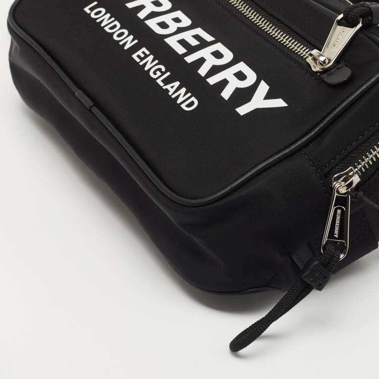 مملوكة مسبقًا Burberry Black Nylon and Leather West Belt Bag 