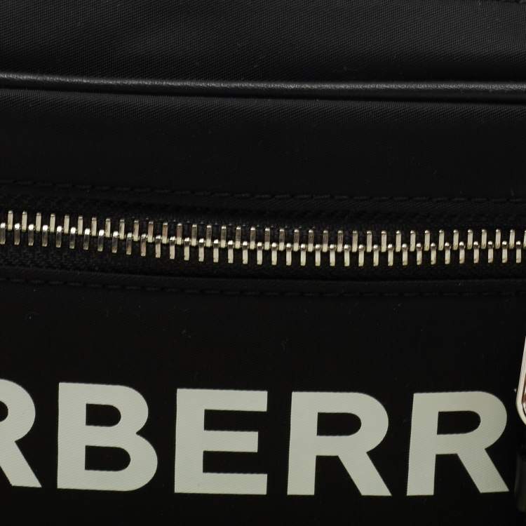 مملوكة مسبقًا Burberry Black Nylon and Leather West Belt Bag 