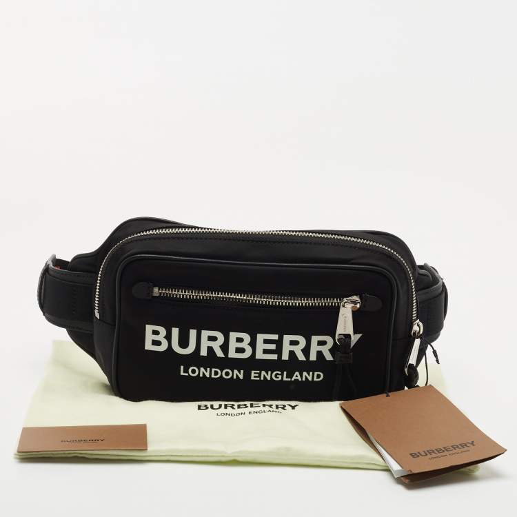 مملوكة مسبقًا Burberry Black Nylon and Leather West Belt Bag 