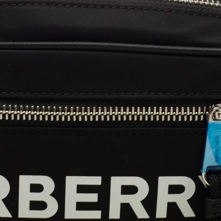 Pre Owned Burberry Black Nylon and Leather West Belt Bag 