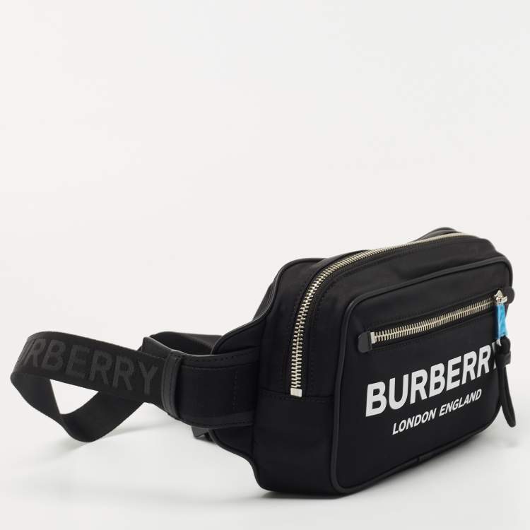 Pre Owned Burberry Black Nylon and Leather West Belt Bag 