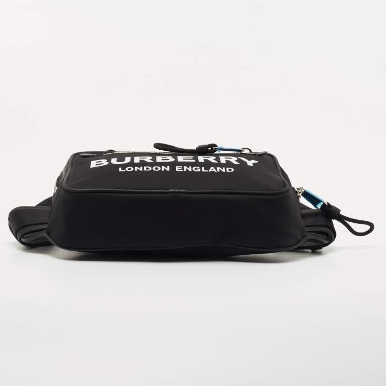 Pre Owned Burberry Black Nylon and Leather West Belt Bag 