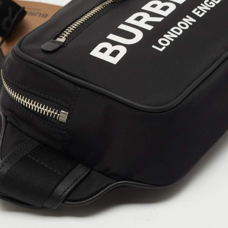 Pre Owned Burberry Black Nylon and Leather West Belt Bag 