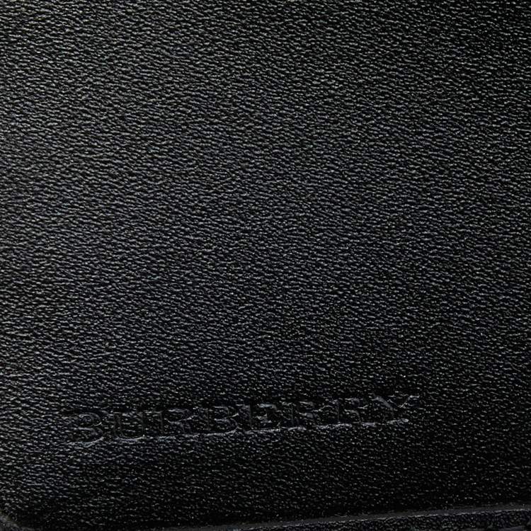 Pre Owned Burberry Dark Green Leather Bifold Wallet