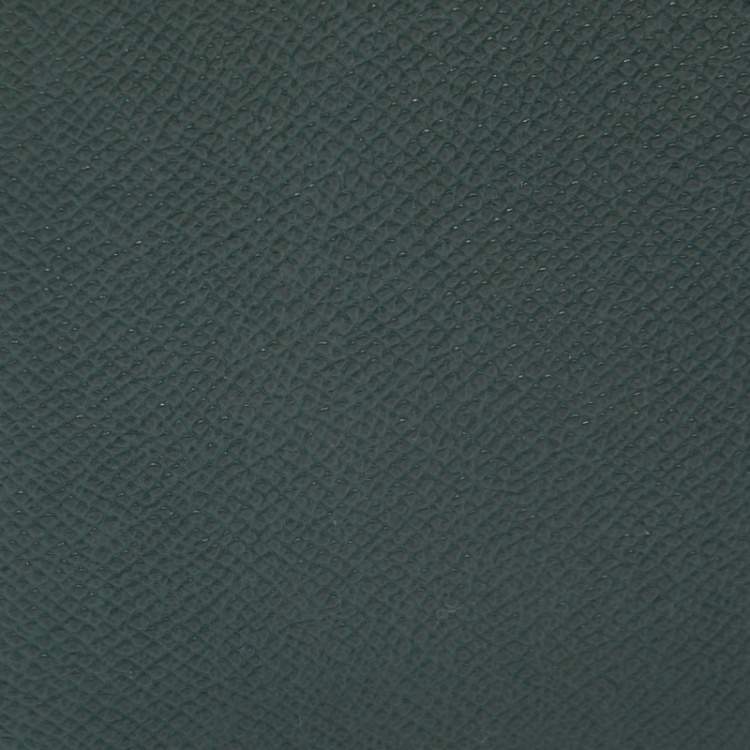 Pre Owned Burberry Dark Green Leather Bifold Wallet