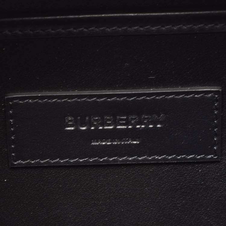 Pre Owned Burberry Green Camo Print Leather Sutton Crossbody Bag