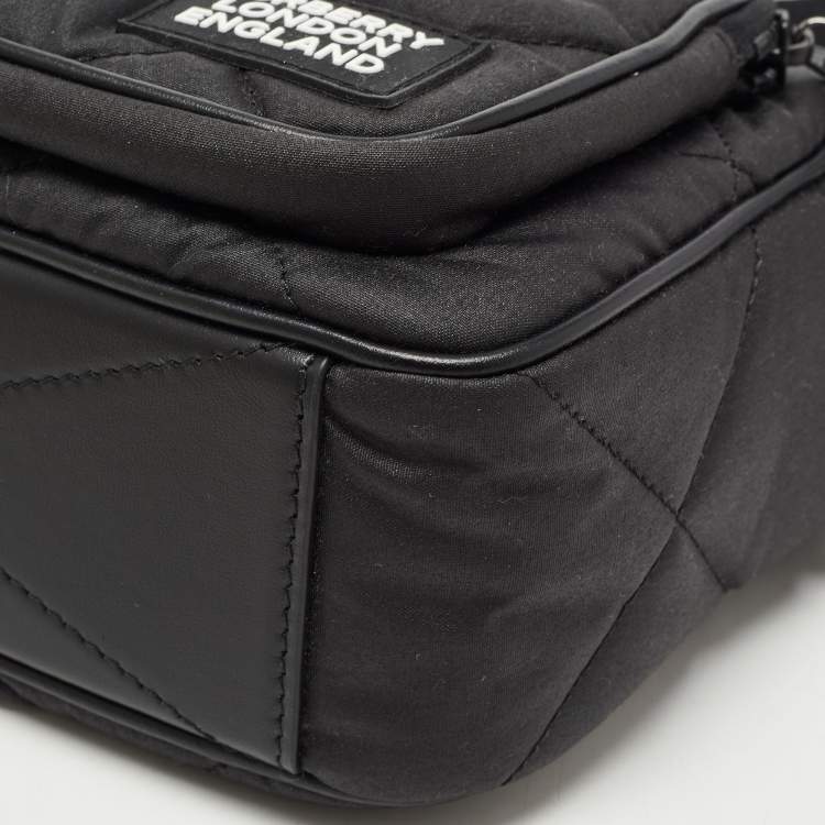 Pre Owned Burberry Black Quilted Nylon Paddy Crossbody Bag