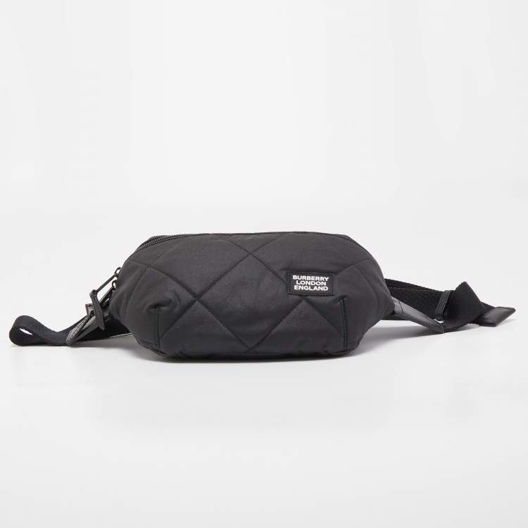 Pre Owned Burberry Black Quilted Fabric Medium Sonny Bum Bag