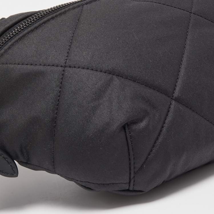 Pre Owned Burberry Black Quilted Fabric Medium Sonny Bum Bag