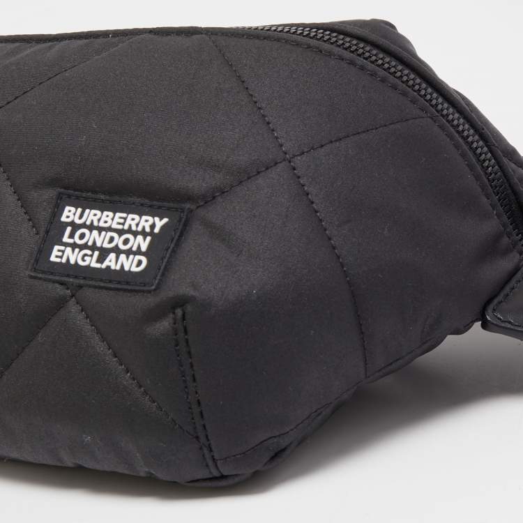 Pre Owned Burberry Black Quilted Fabric Medium Sonny Bum Bag
