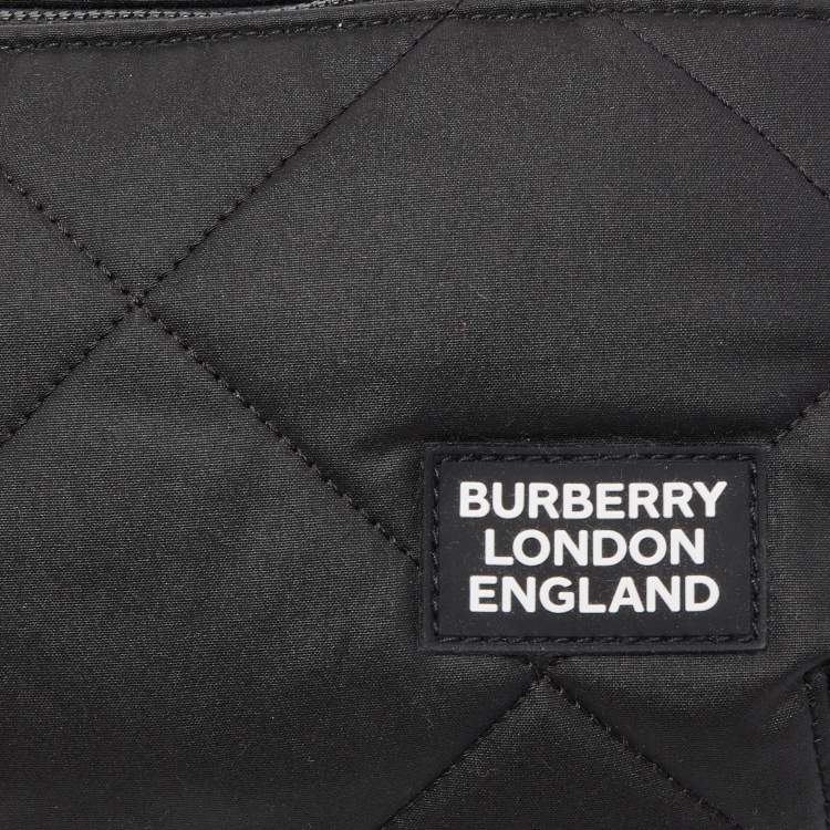 Pre Owned Burberry Black Quilted Fabric Medium Sonny Bum Bag