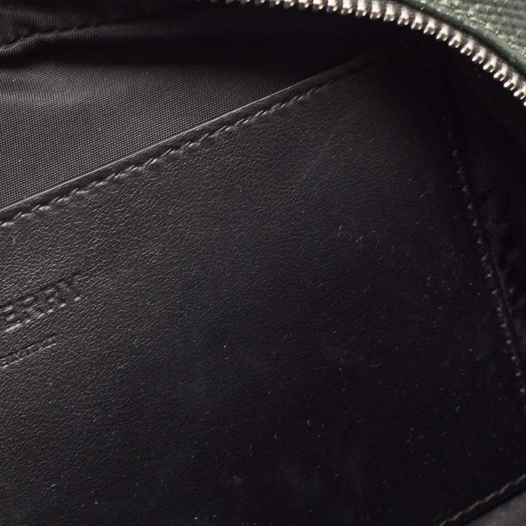 Pre Owned Burberry Green Camo Print Canvas West Belt Bag