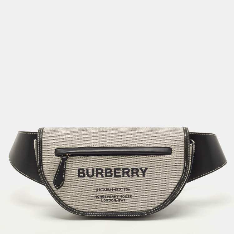 Burberry Men's Black Leather Belt Bag