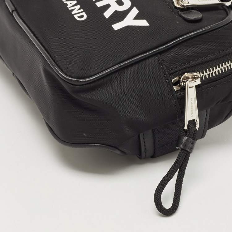 Pre Owned Burberry Black Nylon West Belt Bag