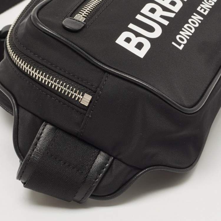 Pre Owned Burberry Black Nylon West Belt Bag