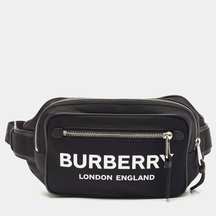 Pre Owned Burberry Black Nylon West Belt Bag