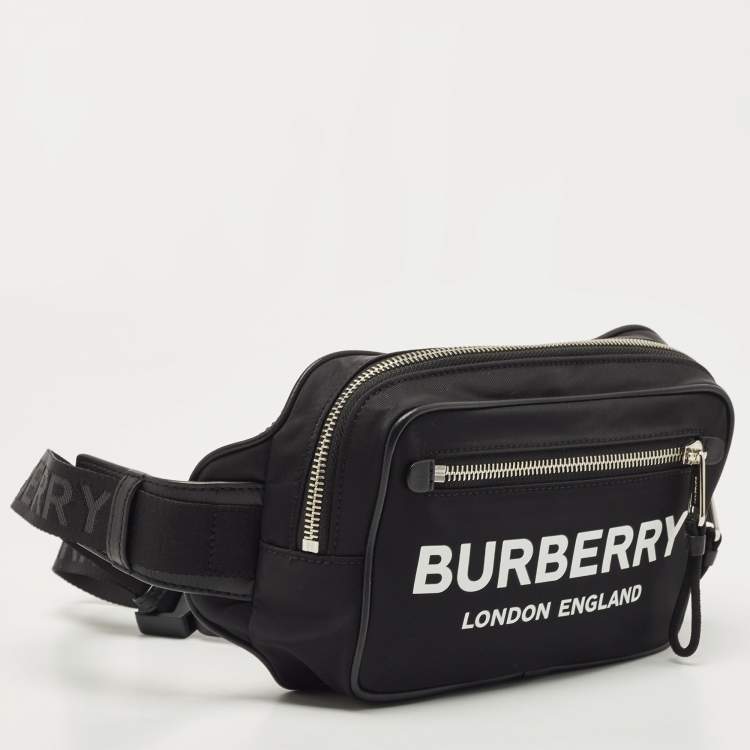 Pre Owned Burberry Black Nylon West Belt Bag