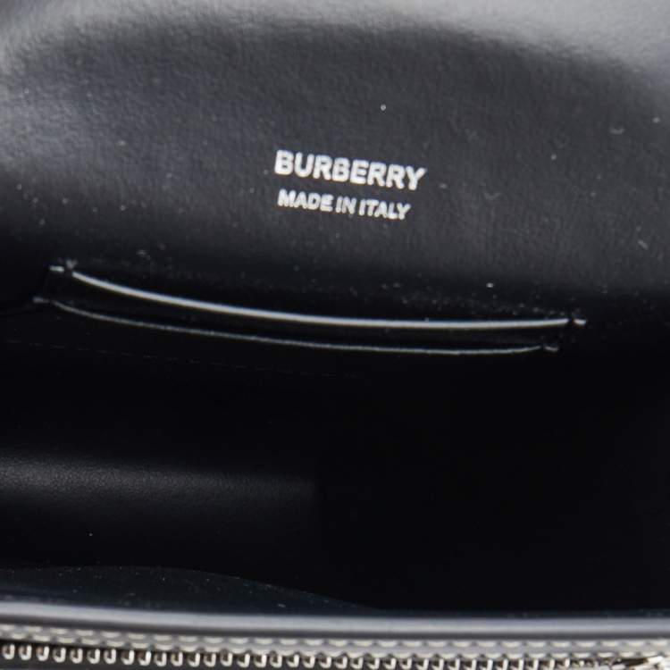 Pre Owned Burberry Military Green House Check Canvas Robin Crossbody Bag