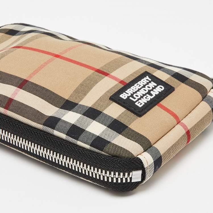 Pre Owned Burberry Beige Vintage Check Canvas Phone Case