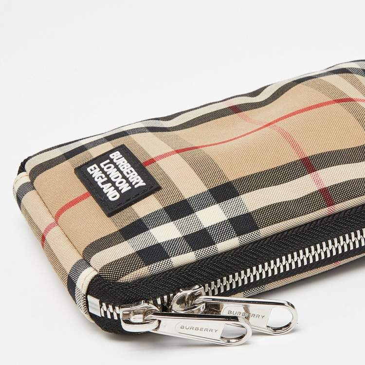 Pre Owned Burberry Beige Vintage Check Canvas Phone Case