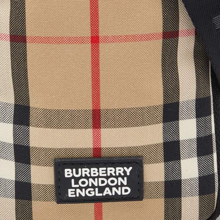 Pre Owned Burberry Beige Vintage Check Canvas Phone Case