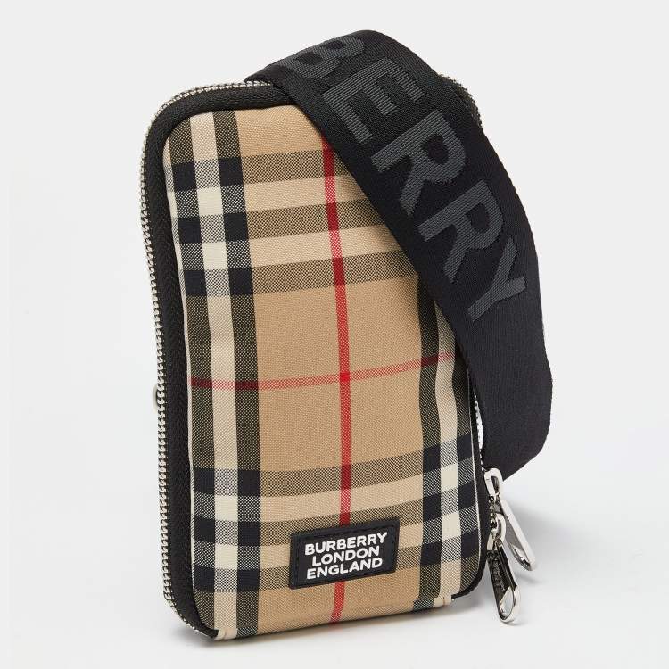 Pre Owned Burberry Beige Vintage Check Canvas Phone Case