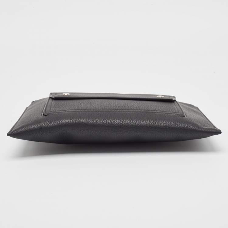 Pre Owned Burberry Black Leather Oscar Zip Pouch