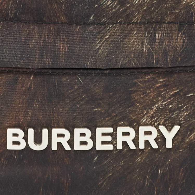 Pre Owned Burberry Black/Brown Nylon Convertible Backpack