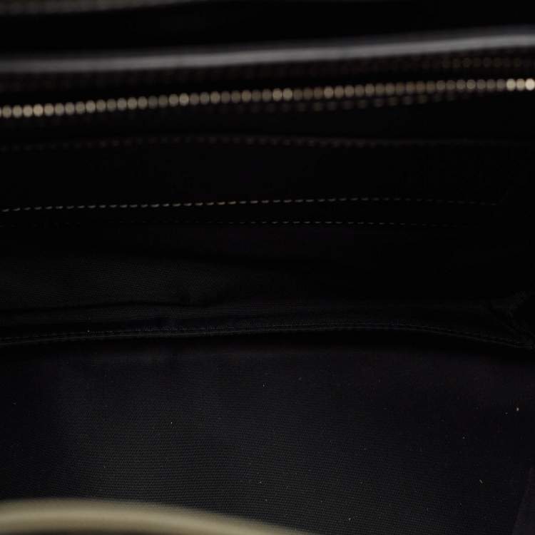 Pre Owned Burberry Black/Seaweed Nylon and Leather Pocket Backpack