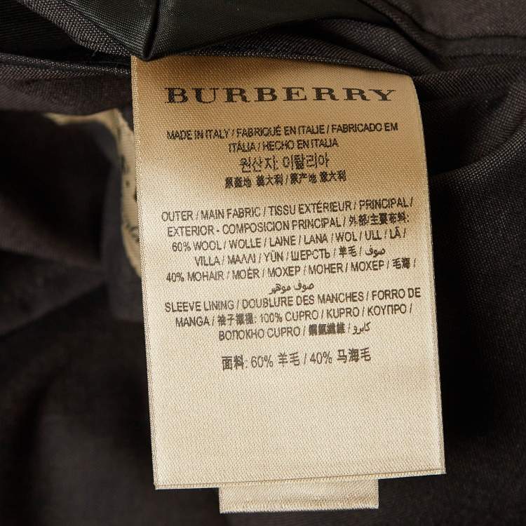 Pre Owned Burberry Grey Wool Blend Single Breasted Pants Suit XL