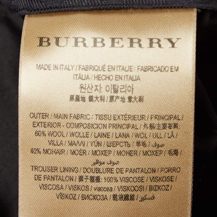 Pre Owned Burberry Grey Wool Blend Single Breasted Pants Suit XL