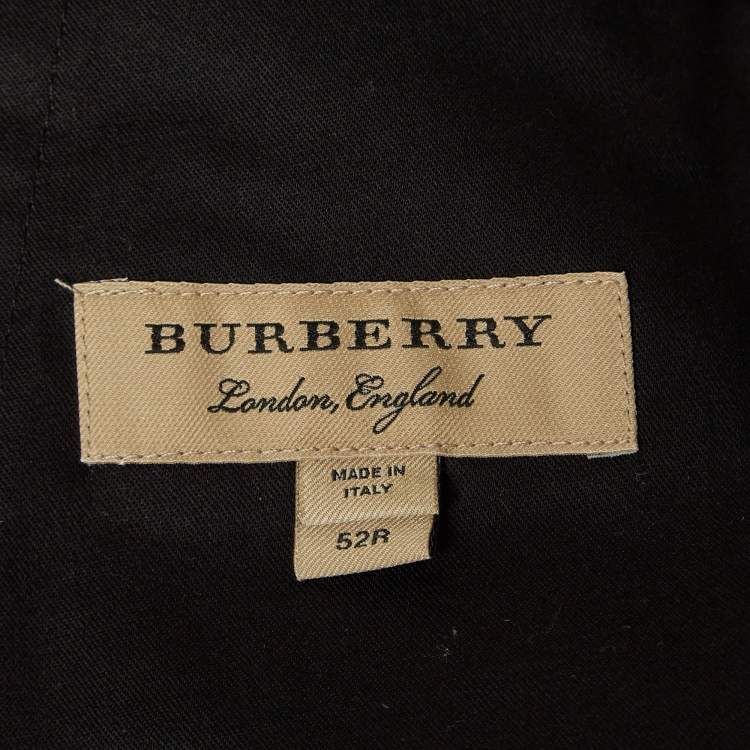 Pre Owned Burberry Grey Wool Blend Single Breasted Pants Suit XL